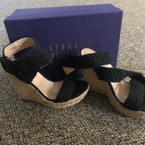 Stuart Weiztman size 6 black wedges